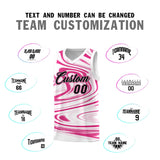 Custom White Pink Graffiti Pattern Fluids Style Sports Uniform Basketball Jersey Sets