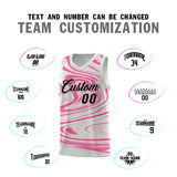 Custom Gray Pink Graffiti Pattern Fluids Style Sports Uniform Basketball Jersey Sets