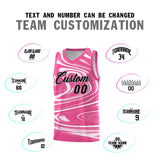 Custom Pink White Graffiti Pattern Fluids Style Sports Uniform Basketball Jersey Sets