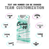 Custom White Bright Green Graffiti Pattern Fluids Style Sports Uniform Basketball Jersey Sets