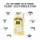 Custom White Gold Graffiti Pattern Fluids Style Sports Uniform Basketball Jersey Sets