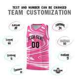 Custom Pink White Graffiti Pattern Fluids Style Sports Uniform Basketball Jersey Sets