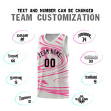 Custom Gray Pink Graffiti Pattern Fluids Style Sports Uniform Basketball Jersey Sets
