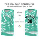 Custom Bright Green White Graffiti Pattern Fluids Style Sports Uniform Basketball Jersey Sets