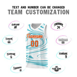 Custom White Aqua Graffiti Pattern Fluids Style Sports Uniform Basketball Jersey Sets