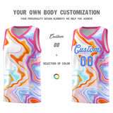 Custom Pink Fluid Painting Pattern Sports Uniform Basketball Jersey