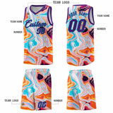 Custom Purple Fluid Painting Pattern Sports Uniform Basketball Jersey