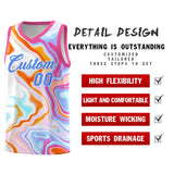 Custom Pink Fluid Painting Pattern Sports Uniform Basketball Jersey