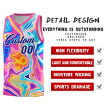 Custom Pink Fluid Painting Pattern Sports Uniform Basketball Jersey