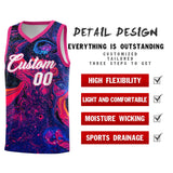 Custom Rose Red Fluid Painting Pattern Sports Uniform Basketball Jersey