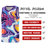 Custom Purple Fluid Painting Pattern Sports Uniform Basketball Jersey