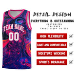 Custom Rose Red Fluid Painting Pattern Sports Uniform Basketball Jersey