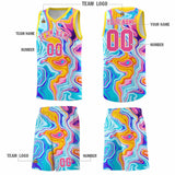 Custom Gold Fluid Painting Pattern Sports Uniform Basketball Jersey