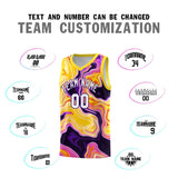 Custom Gold Fluid Painting Pattern Sports Uniform Basketball Jersey