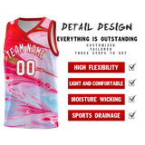 Custom Red Fluid Painting Pattern Sports Uniform Basketball Jersey