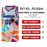 Custom Purple Fluid Painting Pattern Sports Uniform Basketball Jersey