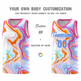 Custom Pink Fluid Painting Pattern Sports Uniform Basketball Jersey