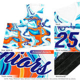 Custom White Fluid Painting Pattern Sports Uniform Basketball Jersey