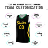 Custom Black Side Rhombus Graffiti Pattern Sets Basketball Jersey