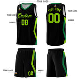Custom Black Side Rhombus Graffiti Pattern Sets Basketball Jersey