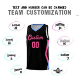 Custom Black Side Rhombus Graffiti Pattern Sets Basketball Jersey