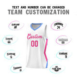 Custom White Side Rhombus Graffiti Pattern Sets Basketball Jersey