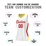 Custom White Side Rhombus Graffiti Pattern Sets Basketball Jersey