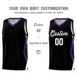 Custom Black Side Rhombus Graffiti Pattern Sets Basketball Jersey