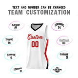 Custom White Side Rhombus Graffiti Pattern Sets Basketball Jersey