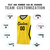 Custom Gold Side Rhombus Graffiti Pattern Sets Basketball Jersey