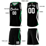 Custom Black Side Rhombus Graffiti Pattern Sets Basketball Jersey