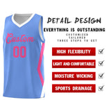 Custom Light Blue Side Rhombus Graffiti Pattern Sets Basketball Jersey