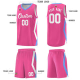 Custom Pink Side Rhombus Graffiti Pattern Sets Basketball Jersey