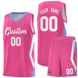 Custom Pink Side Rhombus Graffiti Pattern Sets Basketball Jersey