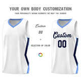 Custom White Side Rhombus Graffiti Pattern Sets Basketball Jersey