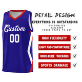 Custom Royal Side Rhombus Graffiti Pattern Sets Basketball Jersey