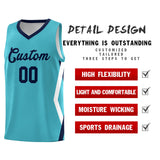 Custom Sky Blue Side Rhombus Graffiti Pattern Sets Basketball Jersey