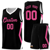 Custom Black Side Rhombus Graffiti Pattern Sets Basketball Jersey