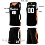 Custom Black Side Rhombus Graffiti Pattern Sets Basketball Jersey