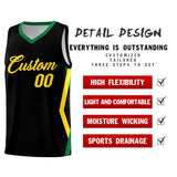 Custom Black Side Rhombus Graffiti Pattern Sets Basketball Jersey