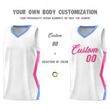 Custom White Side Rhombus Graffiti Pattern Sets Basketball Jersey