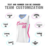 Custom White Side Rhombus Graffiti Pattern Sets Basketball Jersey