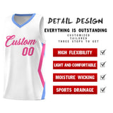 Custom White Side Rhombus Graffiti Pattern Sets Basketball Jersey