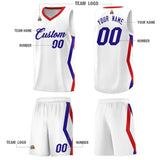 Custom White Side Rhombus Graffiti Pattern Sets Basketball Jersey