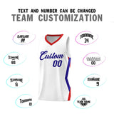 Custom White Side Rhombus Graffiti Pattern Sets Basketball Jersey