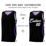 Custom Black Side Rhombus Graffiti Pattern Sets Basketball Jersey
