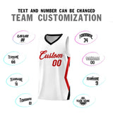 Custom White Side Rhombus Graffiti Pattern Sets Basketball Jersey