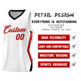Custom White Side Rhombus Graffiti Pattern Sets Basketball Jersey