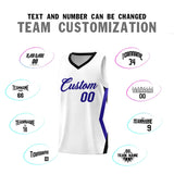 Custom White Side Rhombus Graffiti Pattern Sets Basketball Jersey