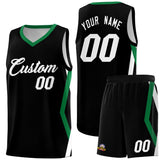 Custom Black Side Rhombus Graffiti Pattern Sets Basketball Jersey